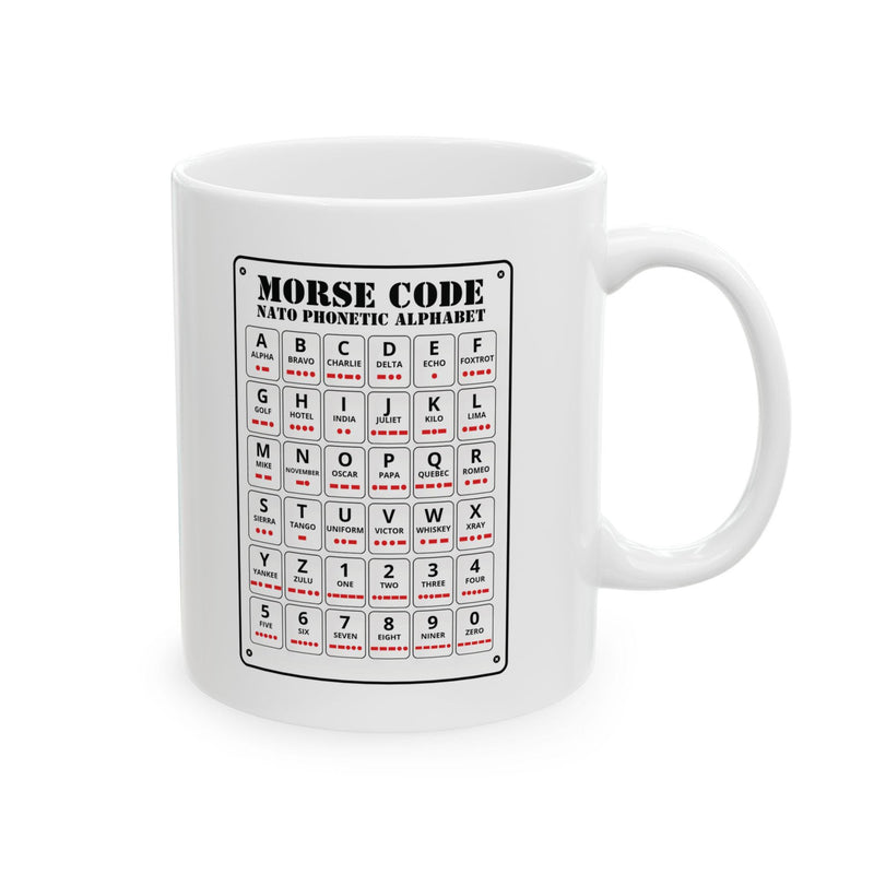 Personalized Ham Radio Callsign Mug – Morse Code & NATO Alphabet