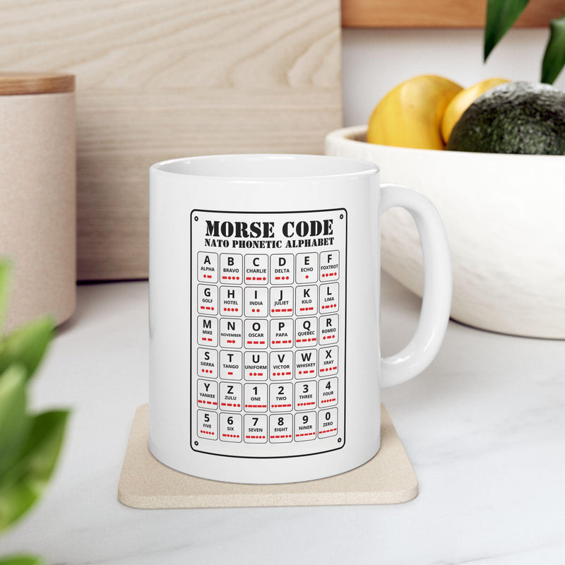 Personalized Ham Radio Callsign Mug – Morse Code & NATO Alphabet