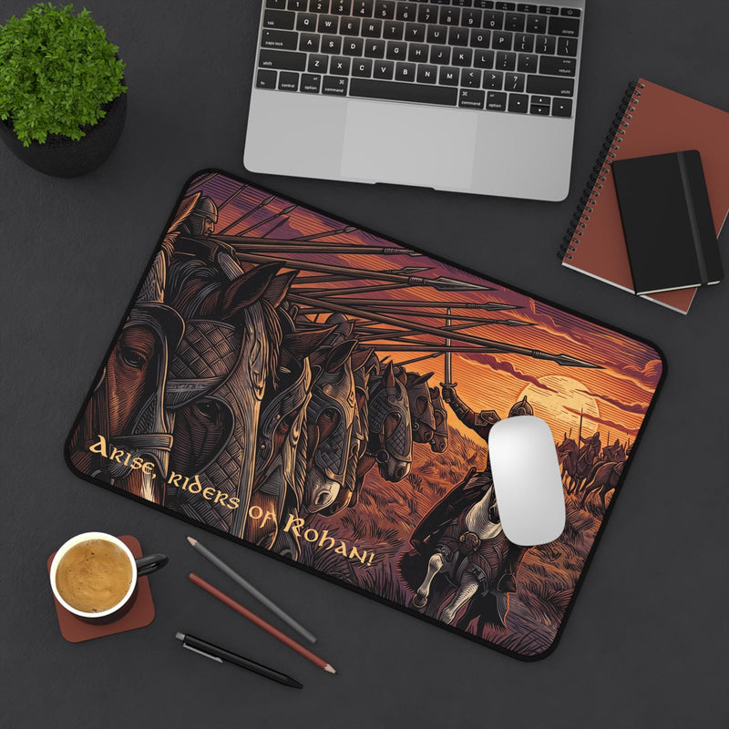Riders of Rohan Desk Mat – Théoden & Pelennor Fields Fantasy Art