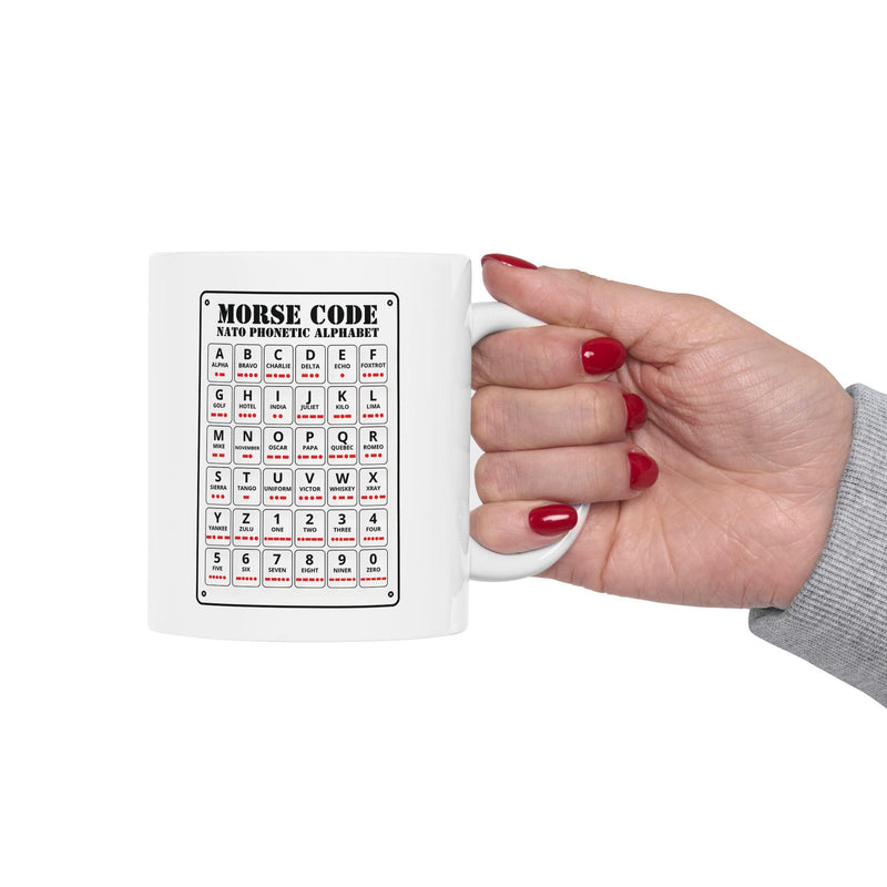 Personalized Ham Radio Callsign Mug – Morse Code & NATO Alphabet