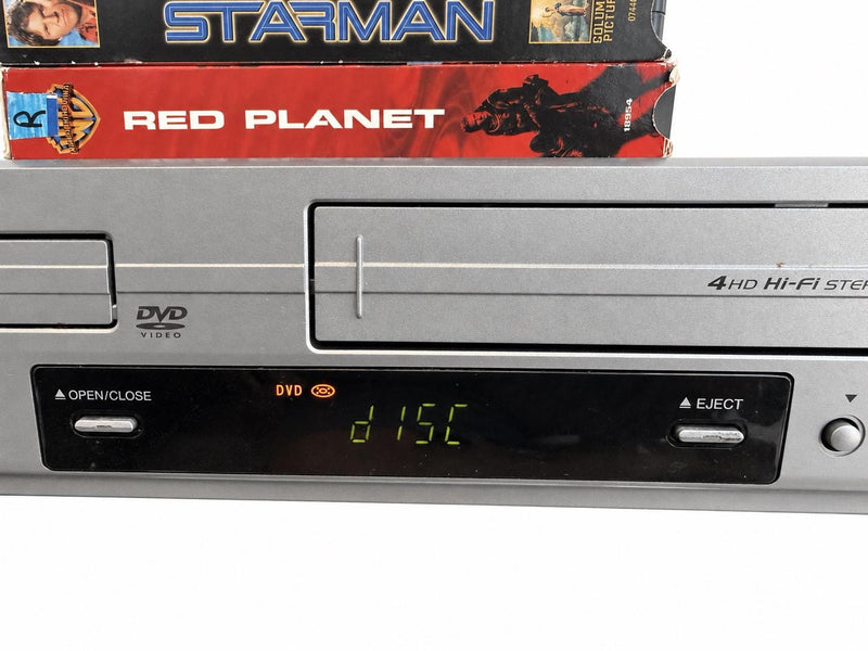 Allegro Zenith ABV441 DVD/VCR Combo + 4 Sci-Fi VHS Movies – No Remote