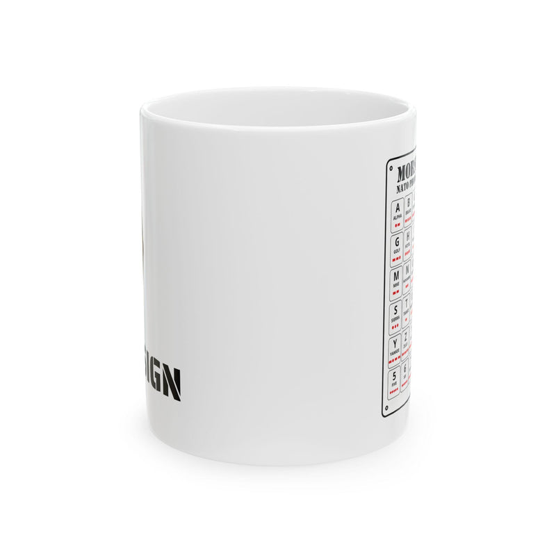 Personalized Ham Radio Callsign Mug – Morse Code & NATO Alphabet