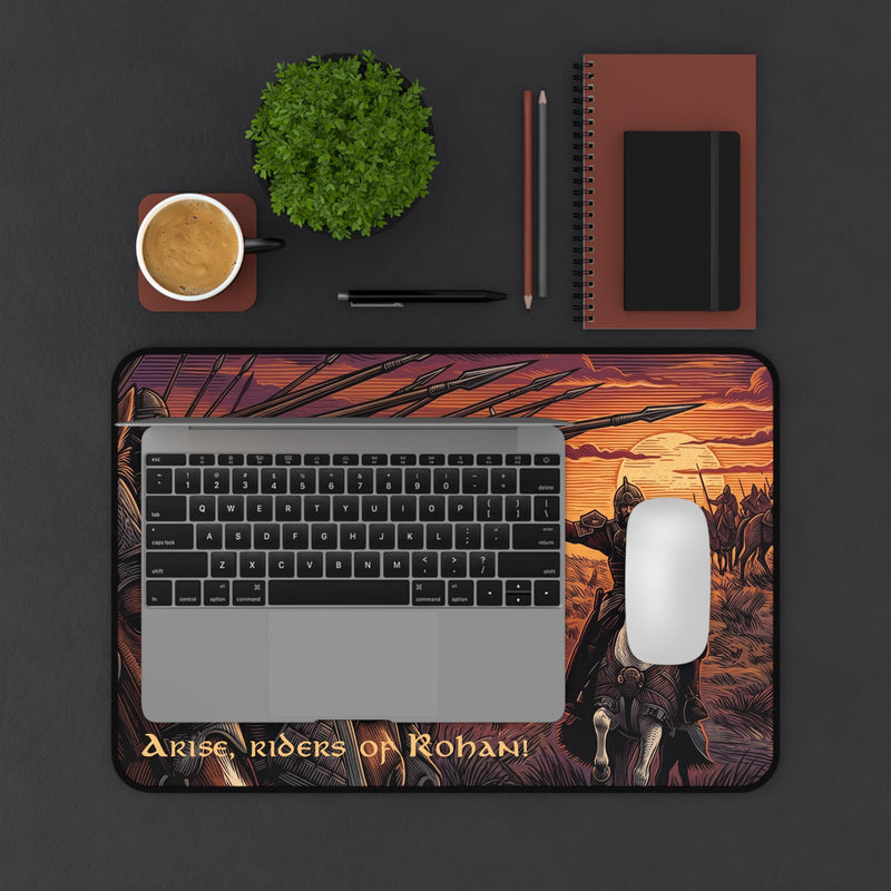 Riders of Rohan Desk Mat – Théoden & Pelennor Fields Fantasy Art