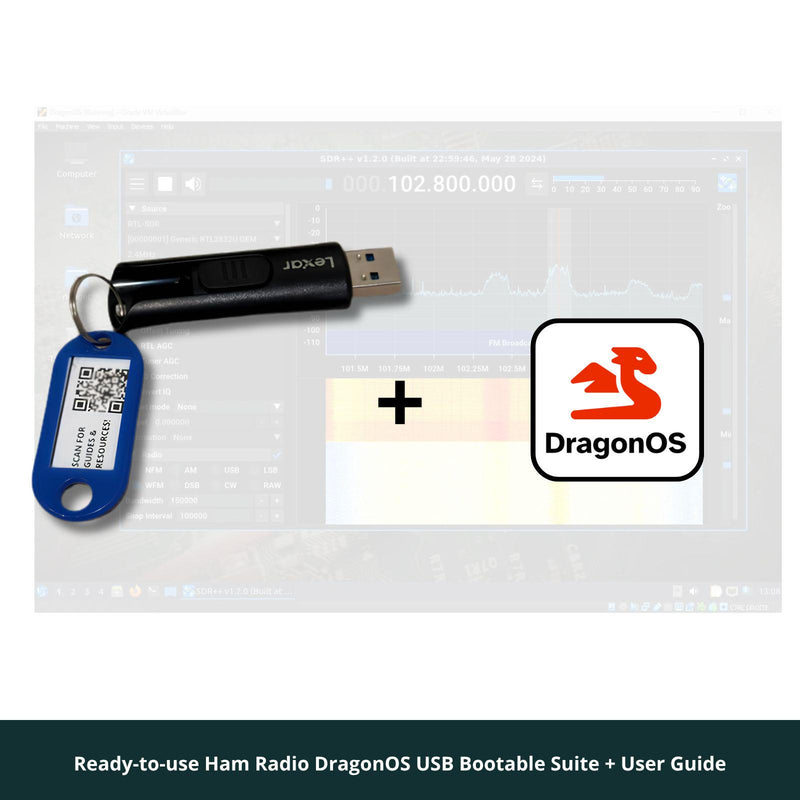 DragonOS Noble Live USB, 32GB USB 3.0 – Ham Radio & SDR Linux