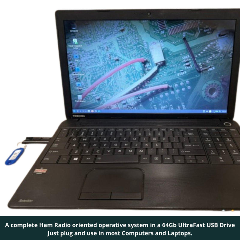 DragonOS Noble Live USB, 32GB USB 3.0 – Ham Radio & SDR Linux