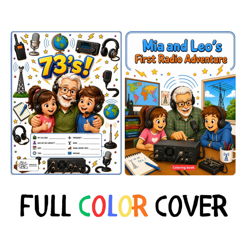 Ham Radio Coloring Book for Kids – Mia and Leo's First Radio Adventure