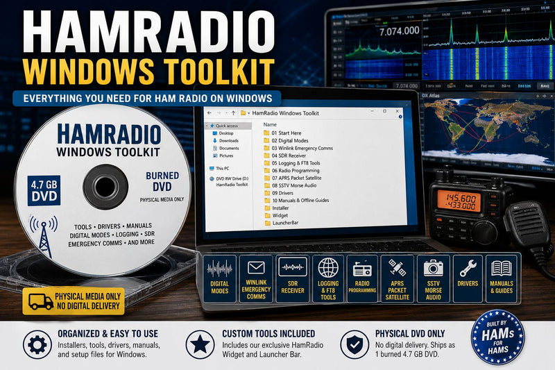 Ham Radio Windows Software Toolkit DVD – Installers, Drivers & Guides