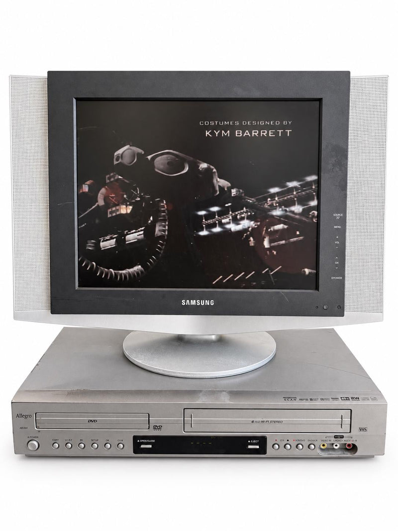 Allegro Zenith ABV441 DVD/VCR Combo + 4 Sci-Fi VHS Movies – No Remote