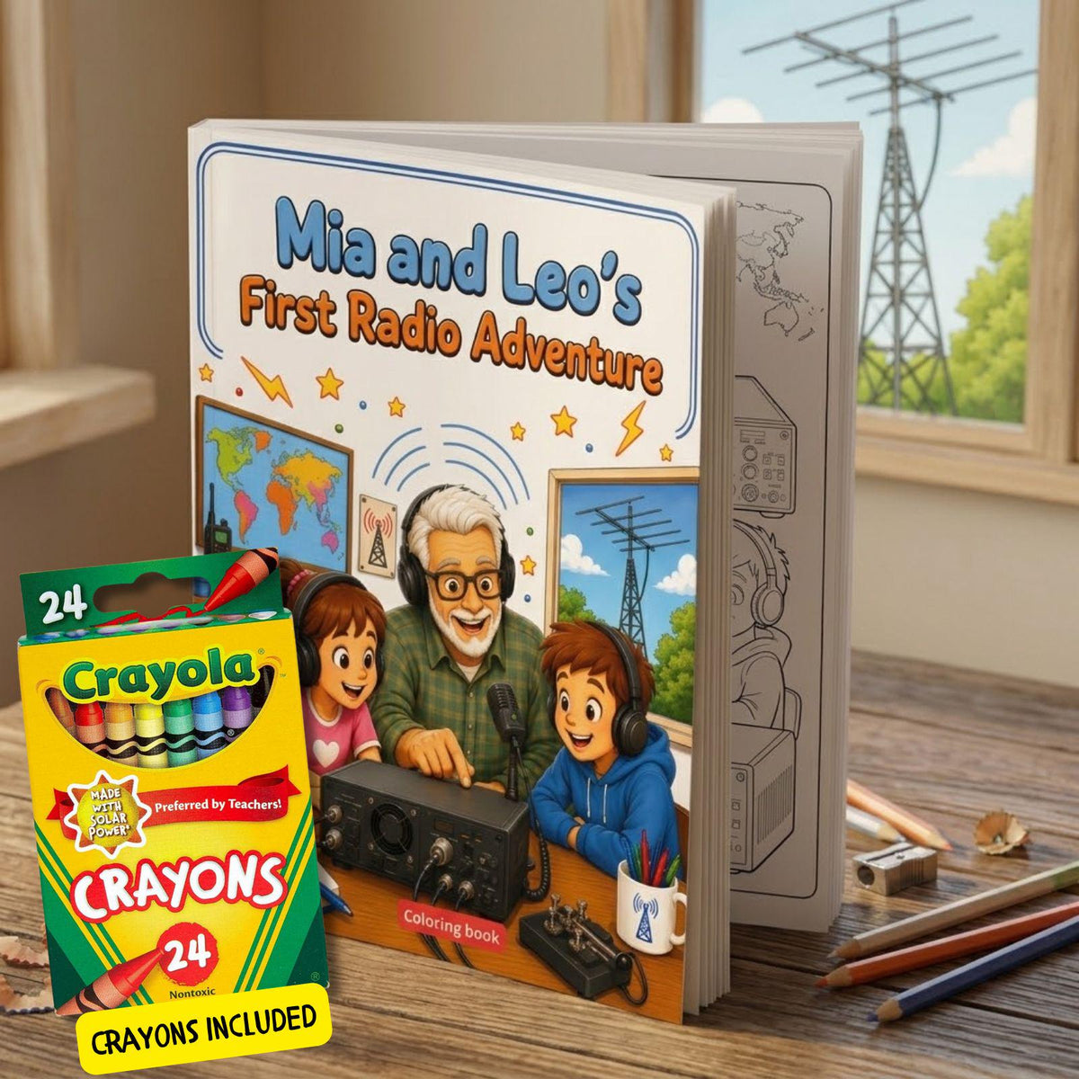 Ham Radio Coloring Book for Kids – Mia and Leo's First Radio Adventure